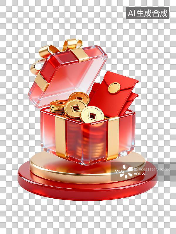 【AI数字艺术】金融活动礼盒图片素材