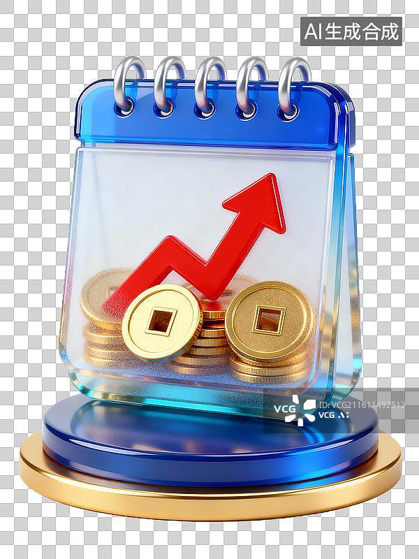 【AI数字艺术】金融投资日历图片素材