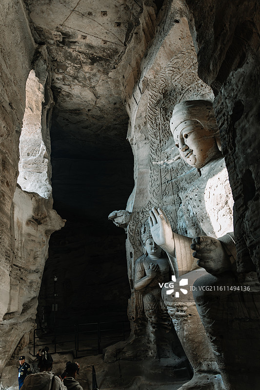 中国山西大同世界文化遗产云冈石窟高清图片图片素材