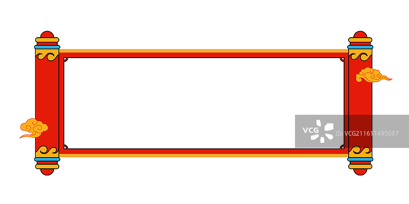 中国风卷轴画图片素材