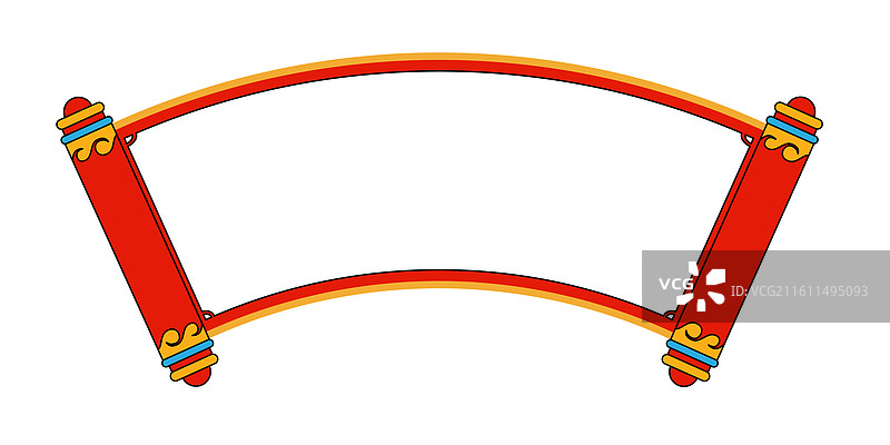 中国风卷轴画图片素材