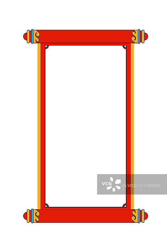 竖版卷轴插图图片素材