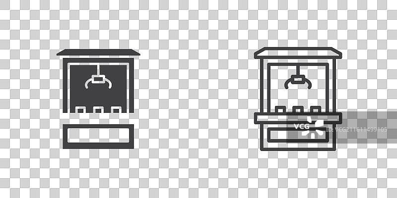 爪形细线图标集图片素材