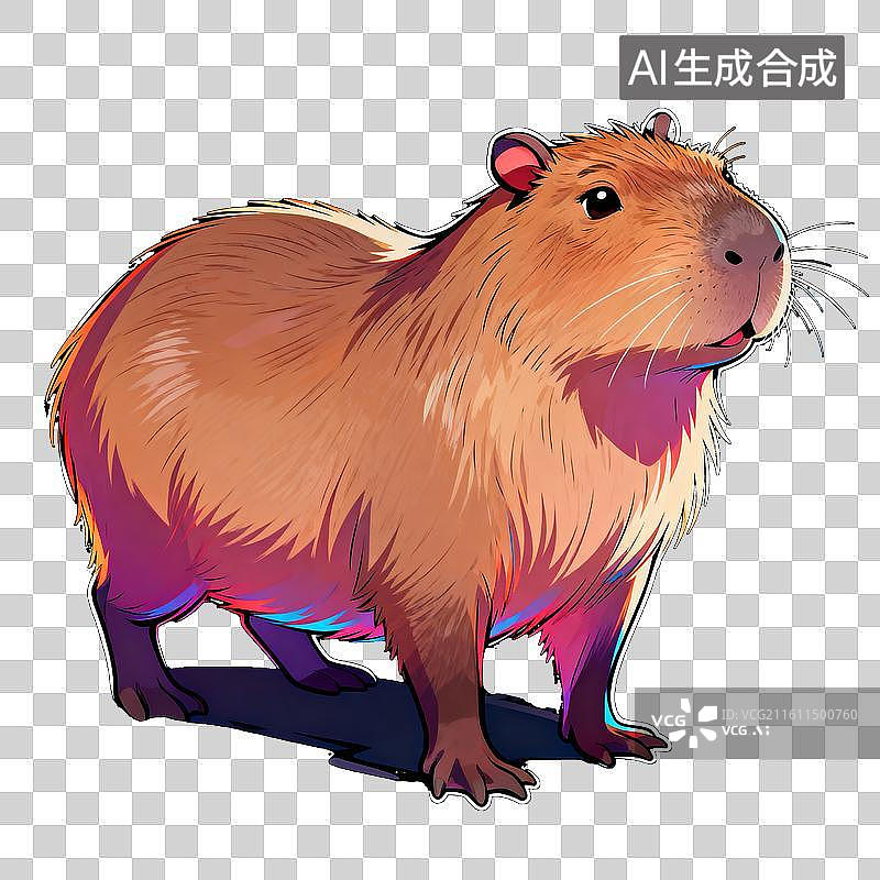 【AI数字艺术】水豚图片素材