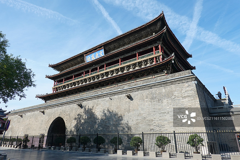 陕西西安鼓楼钟鼓楼：文武盛地图片素材