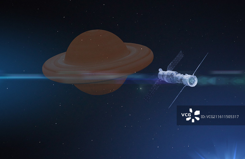 电脑合成图像，中国航天遨游太空图片素材