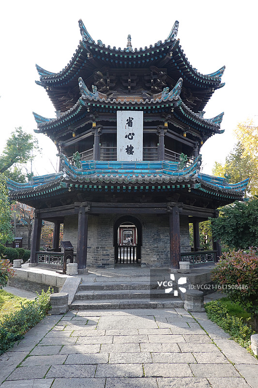 陕西省西安市西安回民街化觉巷西安清真大寺：省心楼图片素材