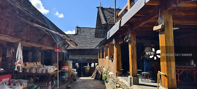 云南普洱澜沧拉祜族自治县～景迈山景区-翁基古寨-图片素材