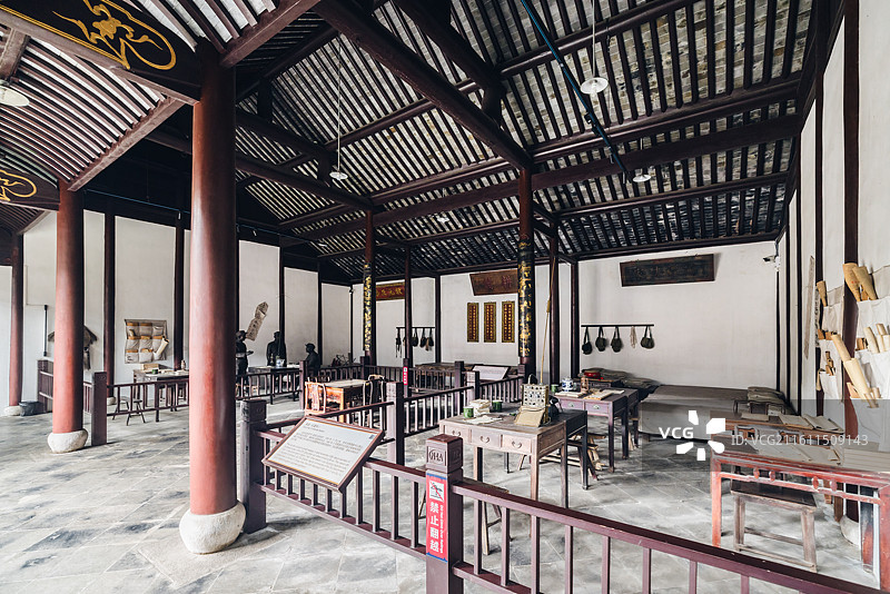 江苏常州溧阳市竹箦镇水西村的新四军江南指挥部纪念馆旧址图片素材