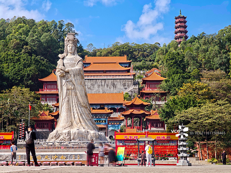 中国广东广州南沙大角山东南麓天后宫 国家AAAA级景区图片素材