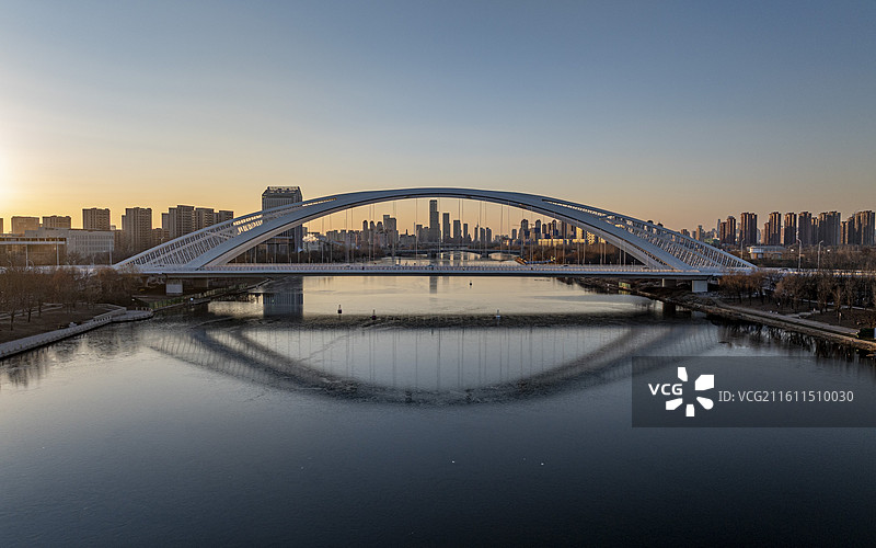 天津市东丽区柳悦桥航拍图片素材