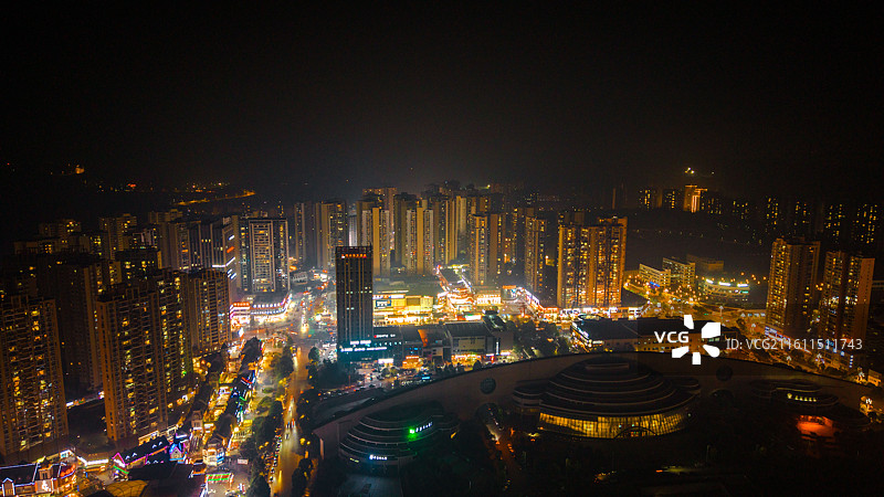 贵州毕节七星关区城市夜景图片素材