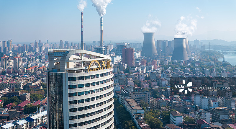 江西贵溪城市航拍风光图片素材