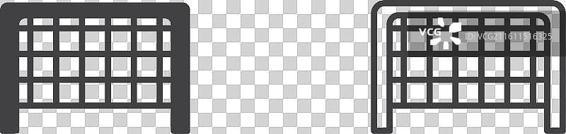 足球门细线图标集图片素材