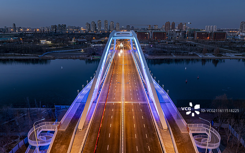 天津市东丽区柳悦桥航拍图片素材