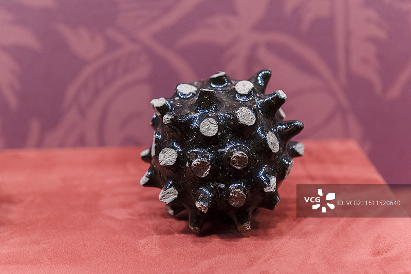 瓷蒺藜 西夏 宁夏博物馆藏 首都博物馆展览 贺兰山下桃花石：西夏文物精品展图片素材