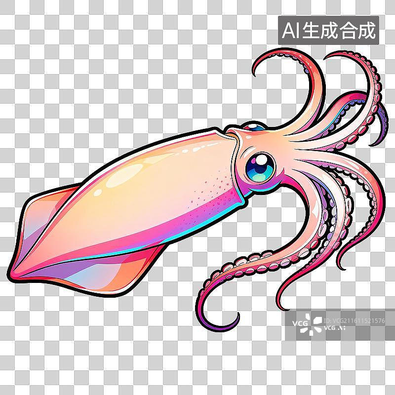 【AI数字艺术】乌贼图片素材