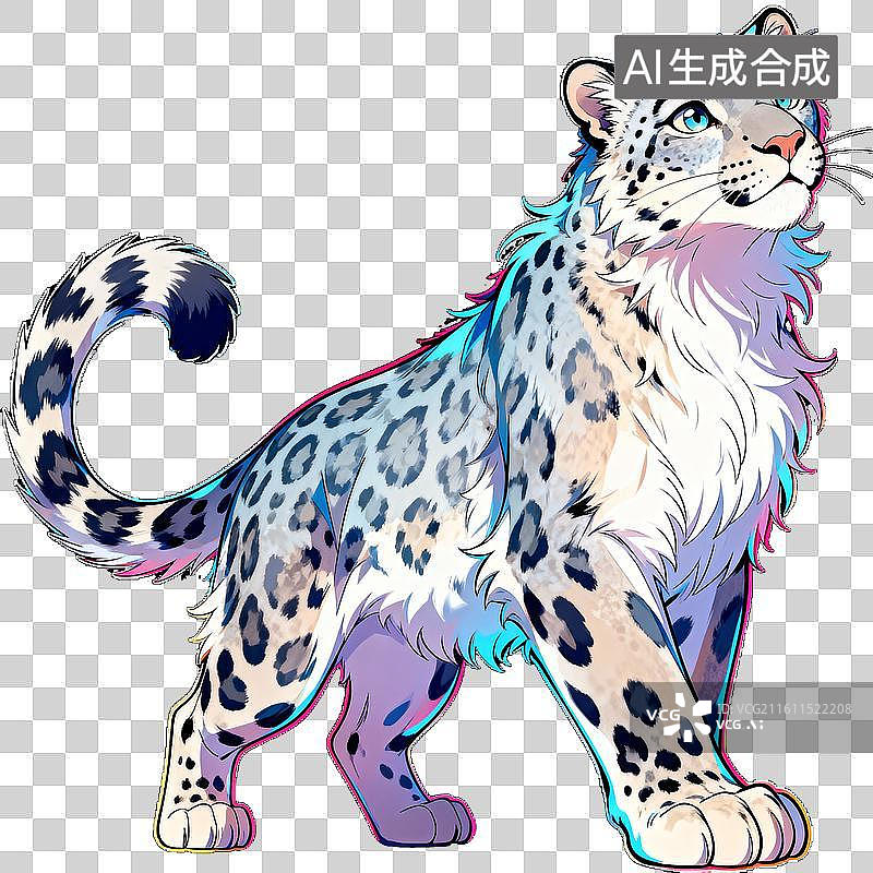 【AI数字艺术】雪豹图片素材