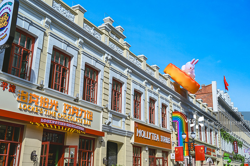 哈尔滨中华巴洛克街道图片素材