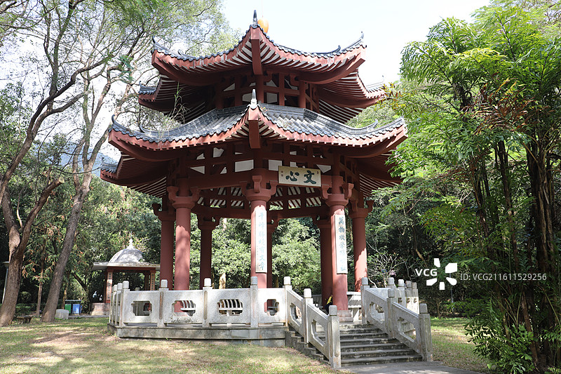 江门新会圭峰山国家森林公园文心亭图片素材