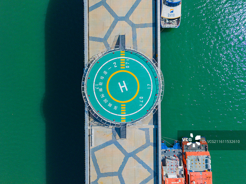 广东省深圳市南山区，海运路，招商蛇口邮轮母港，航拍图片素材