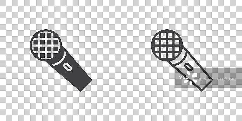 麦克风细线图标集图片素材