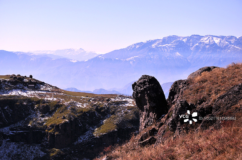 云南昭通高原冬天冰雪大山包雪景图片素材