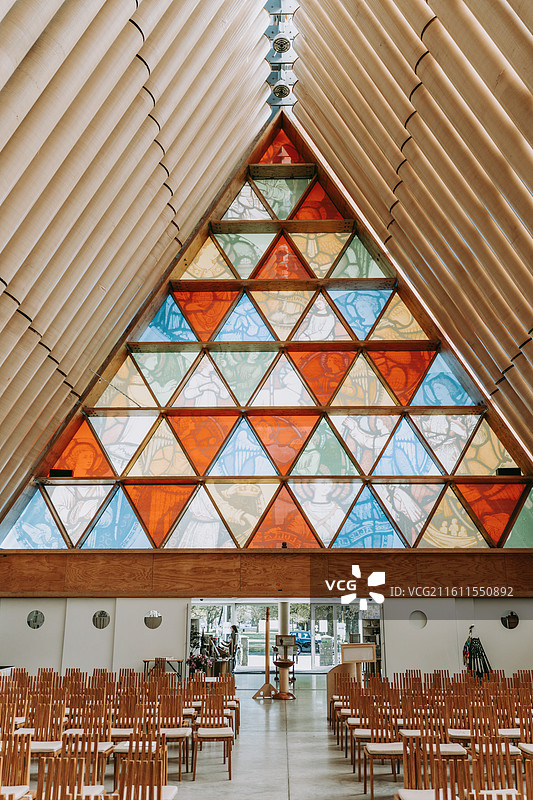 新西兰坎特伯雷基督教会纸板大教堂图片素材