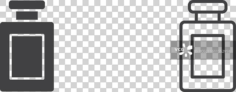 香水瓶细线图标集图片素材