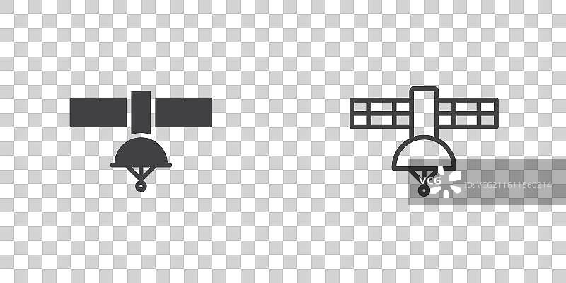 卫星细线图标集图片素材