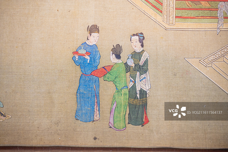 天津博物馆 紫禁遗珍 京津冀宫廷文物精品展 明 汉宫春晓图图片素材