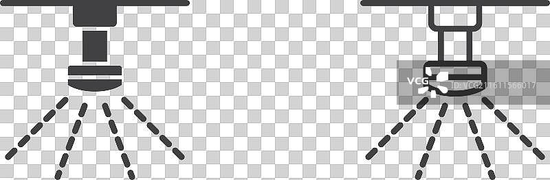 喷头细线图标集图片素材