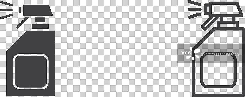 喷雾细线图标集图片素材