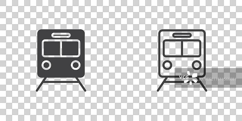 火车细线图标集图片素材