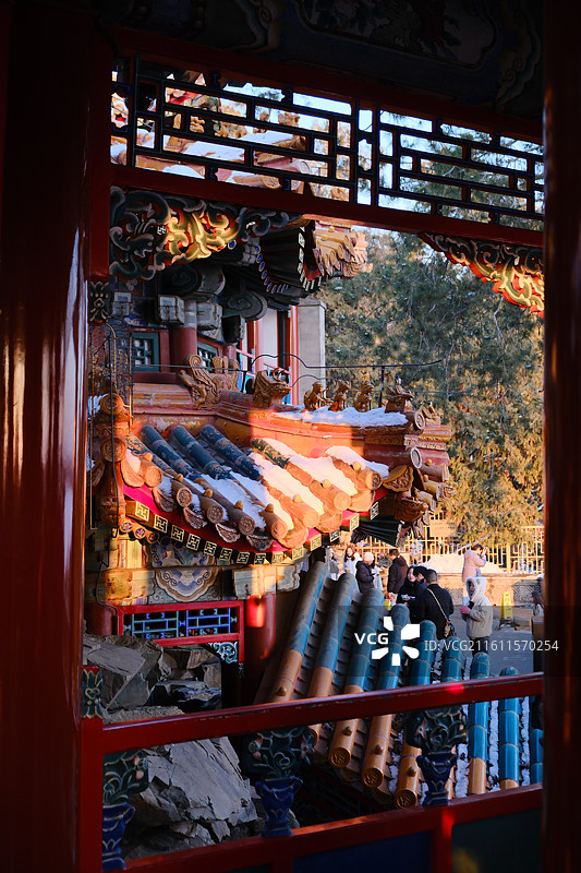 初雪颐和园——画中游图片素材