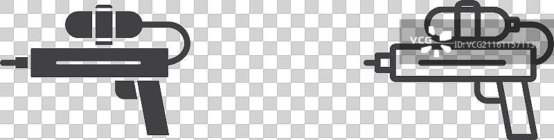 水枪细线图标集图片素材