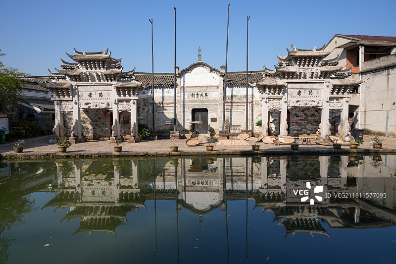 浙江金华永康厚吴村（后吴村）古建筑群 吴氏宗祠图片素材