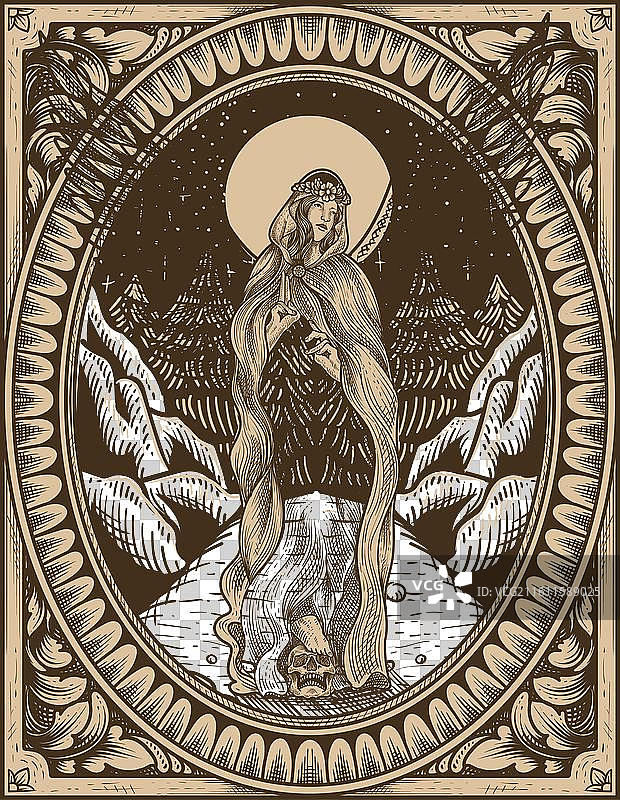 复古天使，雕刻装饰风格图片素材