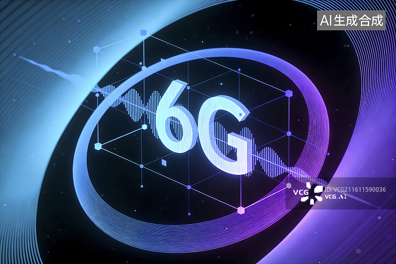 【AI数字艺术】6G通信技术概念图图片素材