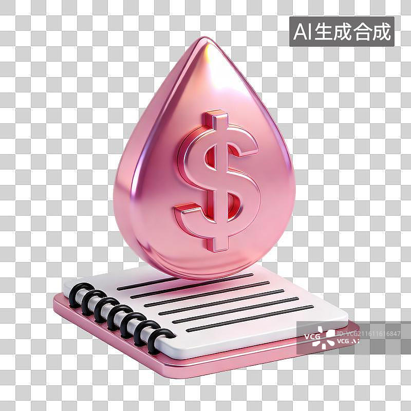 【AI数字艺术】金融投资数据分析图表与报告3D图标图片素材