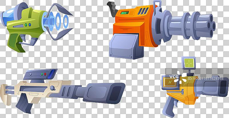 blasters game weapon cartoon图片素材