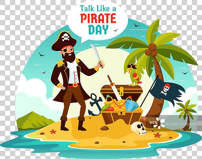 国际模仿海盗日，可爱图片素材
