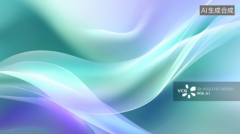 【AI数字艺术】流动的彩色波浪抽象图案图片素材