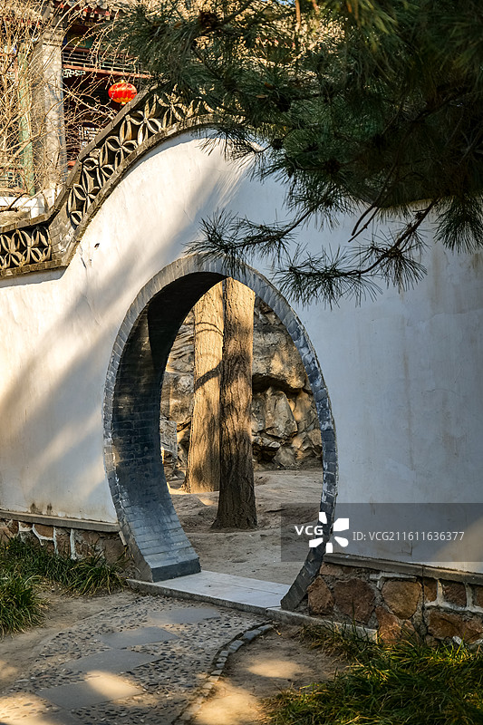 北京大观园怡红院拱门（贾宝玉住所）图片素材