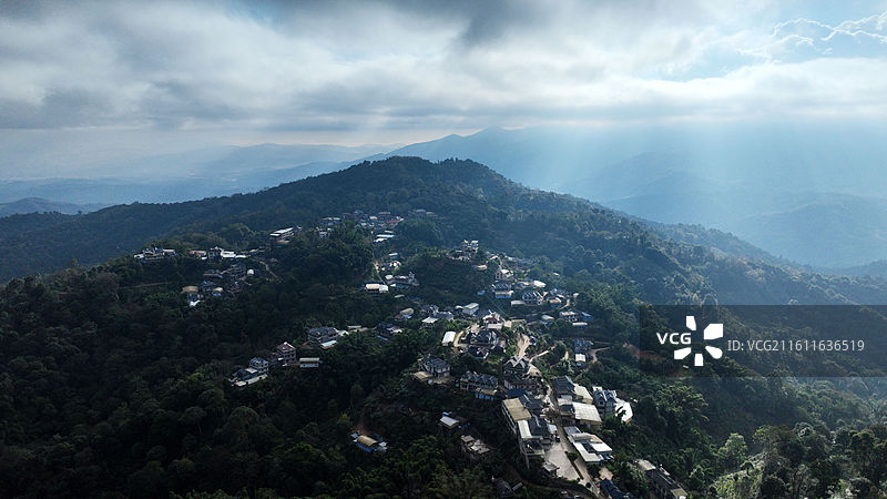 西双版纳 南糯山 村寨图片素材