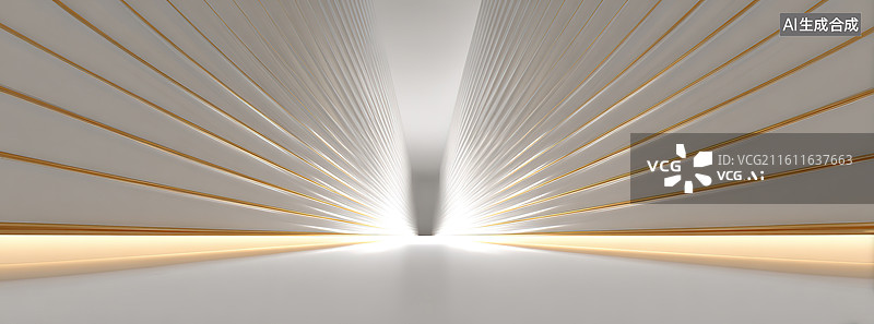 【AI数字艺术】现代简约走廊光影效果图片素材