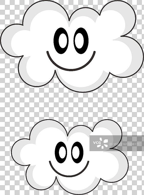 微笑云标志设计图片素材