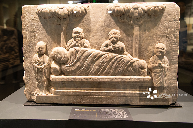 首都博物馆世尊涅槃石函图片素材