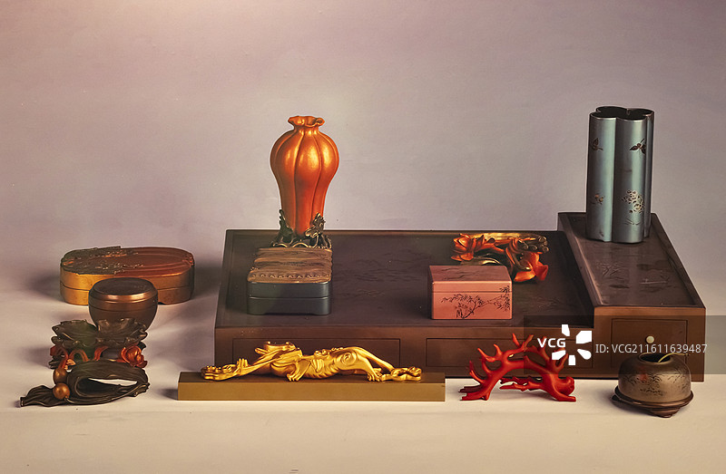 清 沈绍安制脱胎漆文房四宝 南京博物院图片素材