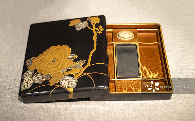 十九世纪 螺钿莳绘砚盒 南京博物院图片素材